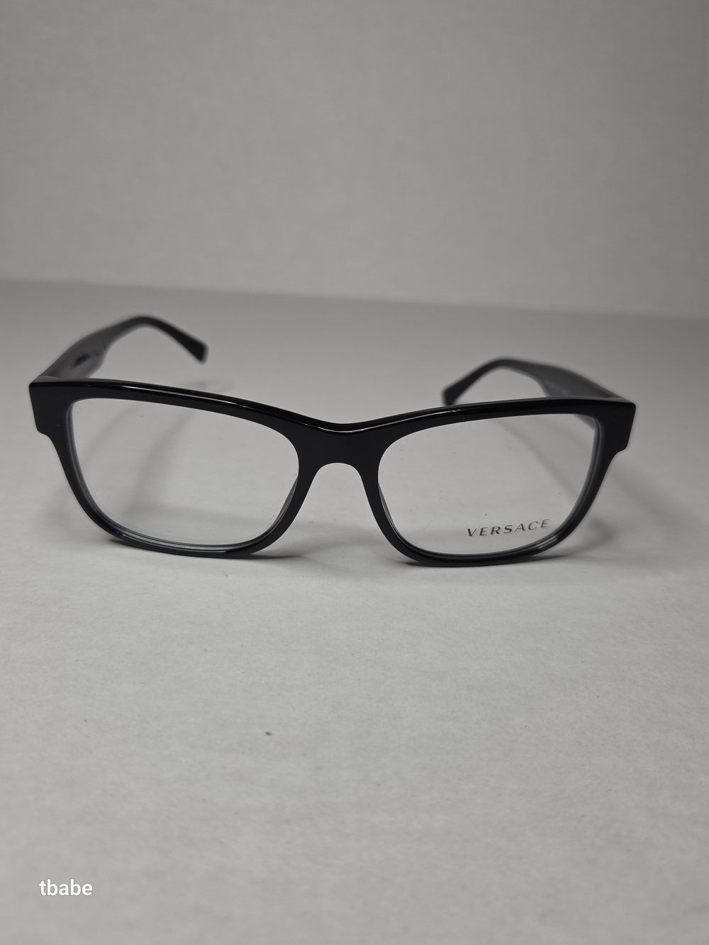 Versace Black Rectangular Eyeglass Frames